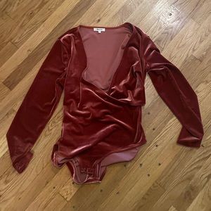 Madewell velour bodysuit XXL